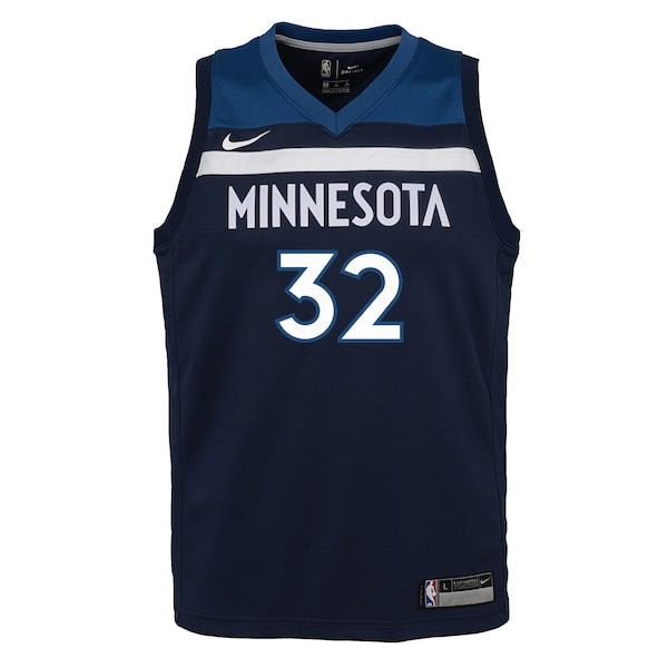 Karl-Anthony Towns Minnesota Timberwolves Nike Youth Swingman Jersey Navy - Icon Edition - Image 2