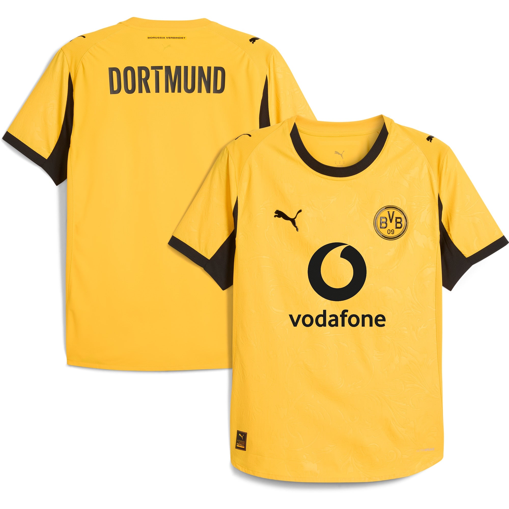 Borussia Dortmund Puma 2025/26 Away Authentic Jersey - Gray/Yellow - Image 7