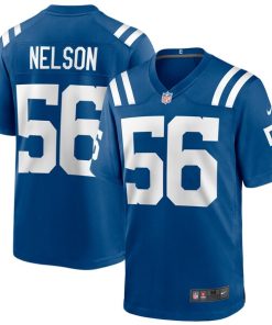 Alternative view of Quenton Nelson Indianapolis Colts Nike Player Game Jersey - Royal/White