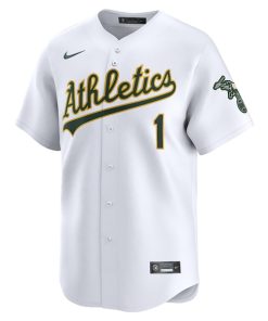Alternative view of Esteury Ruiz Oakland Athletics Nike Home Limited Player Jersey - White