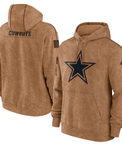 Dallas Cowboys Men's Nike Brown 2023 Salute To Service Club Pullover Hoodie