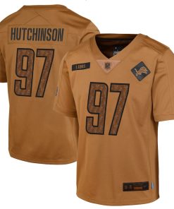Aidan Hutchinson Detroit Lions Nike Youth 2023 Salute To Service Limited Jersey - Brown