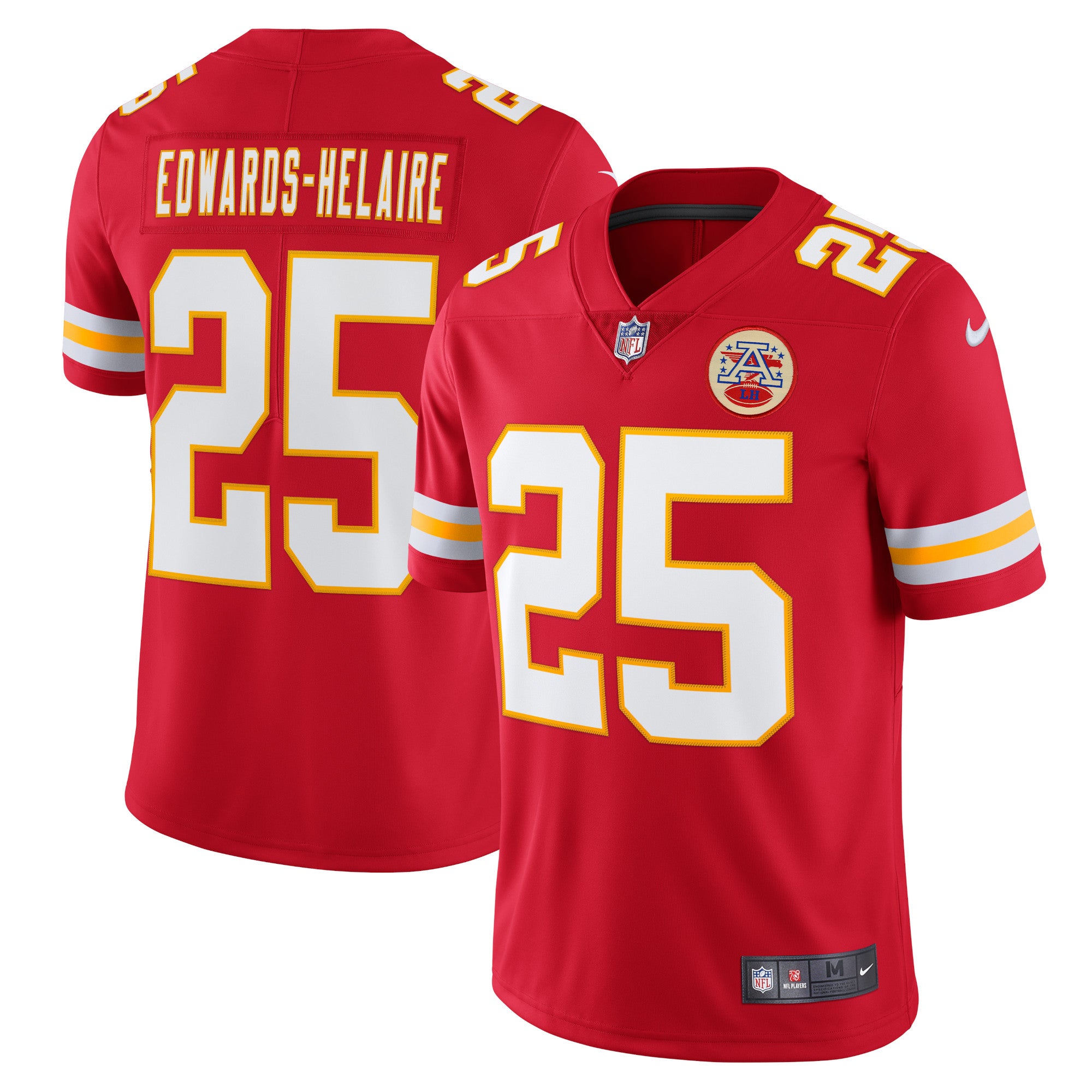 Clyde Edwards-Helaire Kansas City Chiefs Nike Vapor Limited Jersey - White/Red - Image 5