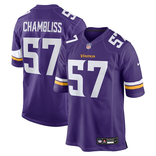 Chaz Chambliss Minnesota Vikings Nike Team Game Jersey - Purple
