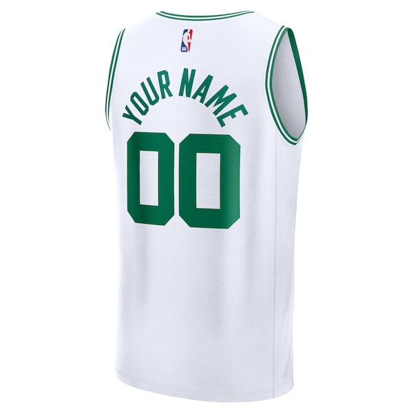 Boston Celtics Fast Break Custom Jersey - Association Edition - White/Kelly Green/Black - Image 4