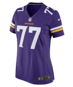 Alternative view of Korey Stringer Minnesota Vikings Nike Women's Retired Player Jersey - Purple