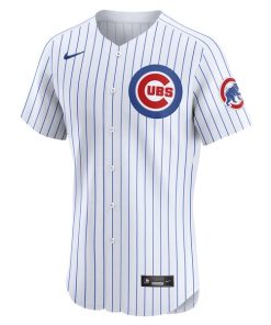 Alternative view of Chicago Cubs Nike Home Elite Custom Jersey - White