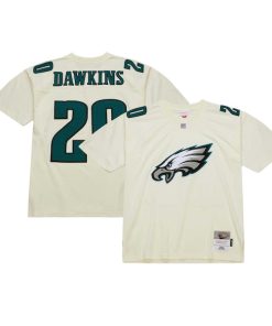 Brian Dawkins Philadelphia Eagles Chainstitch Legacy Jersey - Cream