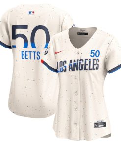 Mookie Betts Los Angeles Dodgers Nike Women's 2024 City Connect Limited Player Jersey - Cream