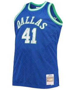 Alternative view of Dirk Nowitzki Dallas Mavericks Big & Tall 1998/99 NBA 75th Anniversary Diamond Swingman Jersey - Blue