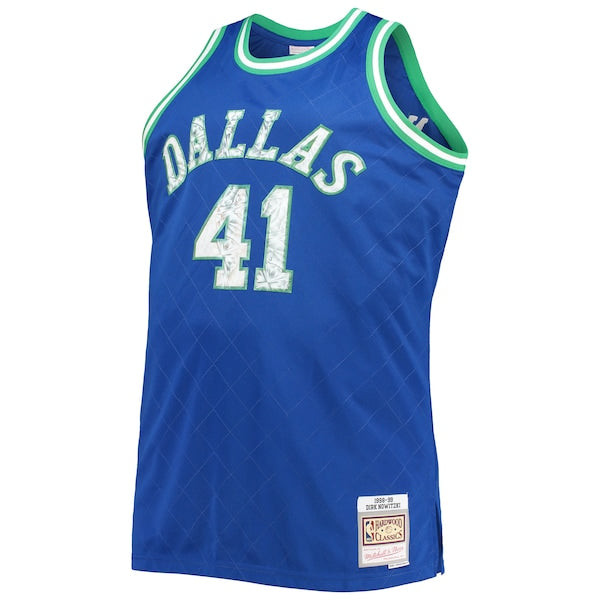 Dirk Nowitzki Dallas Mavericks Big & Tall 1998/99 NBA 75th Anniversary Diamond Swingman Jersey - Blue - Image 2