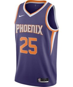 Alternative view of Mikal Bridges Phoenix Suns Nike 2020/21 Swingman Player Jersey - Icon Edition - Purple