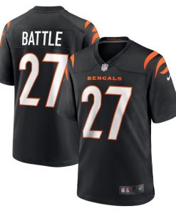 Jordan Battle Cincinnati Bengals Nike Team Game Jersey -  Black