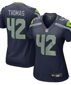 Alternative view of Drake Thomas Seattle Seahawks Nike Women's Team Game Jersey -  College Navy
