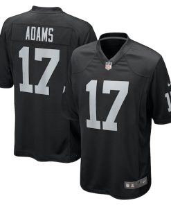 Alternative view of Davante Adams Las Vegas Raiders Nike Game Jersey - Black/White