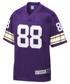 Alternative view of Alan Page Minnesota Vikings NFL Pro Line Retired Player Replica Jersey - Purple