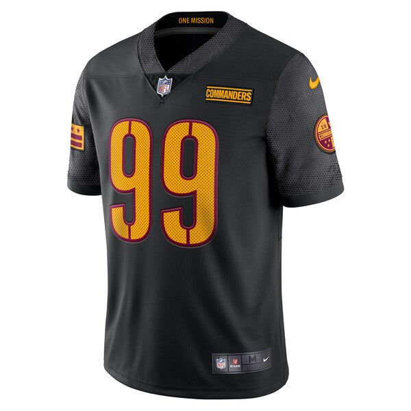 Chase Young Washington Commanders Nike Alternate Vapor Limited Jersey - Black/Burgundy/White - Image 3