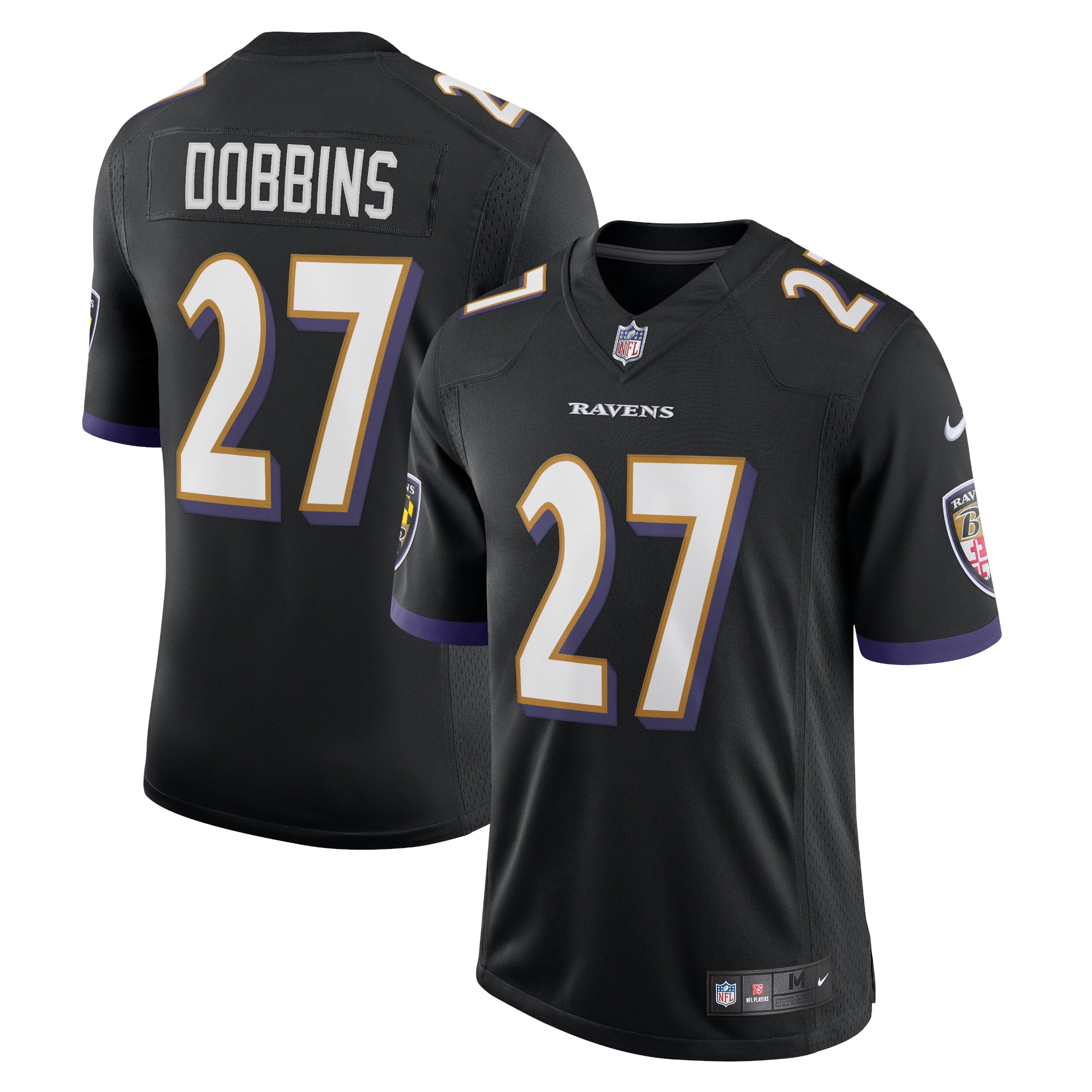 J.K. Dobbins Baltimore Ravens Nike Vapor Limited Jersey - Purple/Black - Image 5