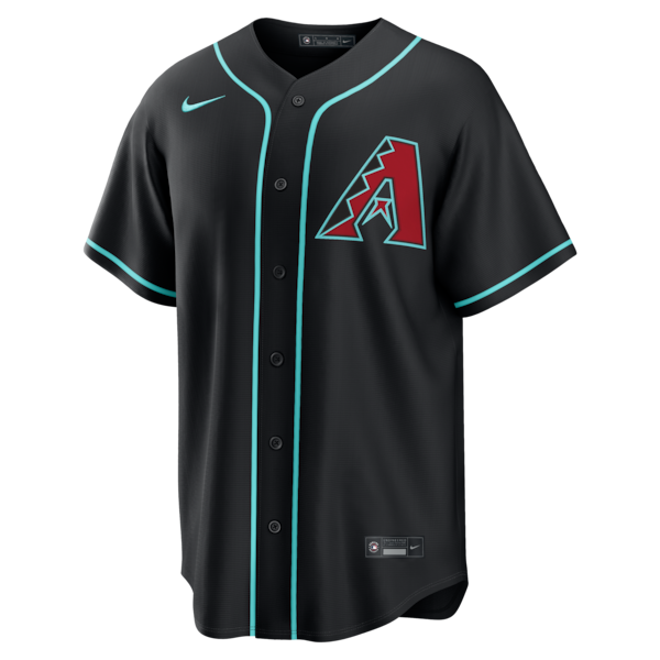 Corbin Carroll Arizona Diamondbacks Nike Alternate Replica Jersey - Black/Crimson/Gray - Image 3