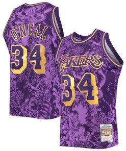 Shaquille O'Neal Los Angeles Lakers Hardwood Classics 1996/97 Lunar New Year Swingman Jersey - Purple