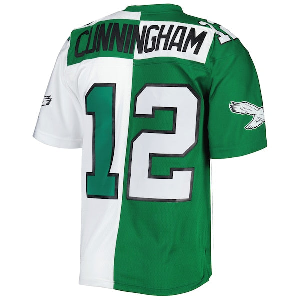 Randall Cunningham Philadelphia Eagles 1990 Split Legacy Replica Jersey - Kelly Green/White - Image 3