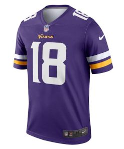 Alternative view of Justin Jefferson Minnesota Vikings Nike Legend Jersey - Purple