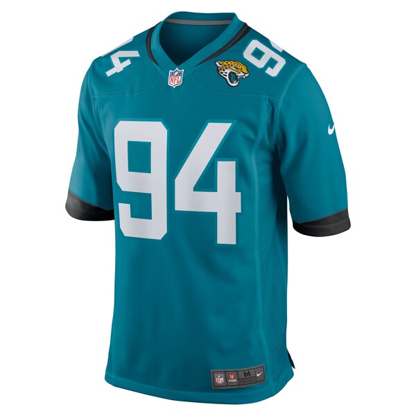 Maason Smith Jacksonville Jaguars Nike Team Game Jersey - Teal - Image 2