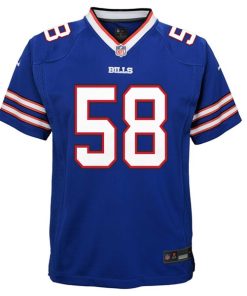 Alternative view of Matt Milano Buffalo Bills Nike Youth Team Player Game Jersey - Royal