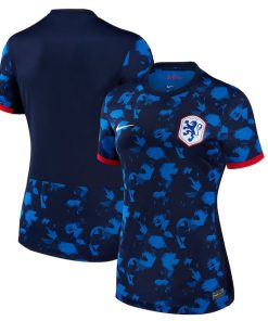 Netherlands Women's National Team Nike Women's 2023 Away Stadium Replica Jersey - Blue