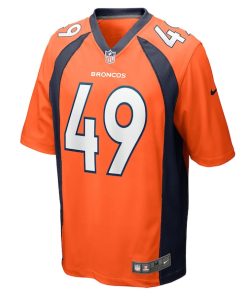 Alternative view of Alex Singleton Denver Broncos Nike Game Player Jersey - Orange