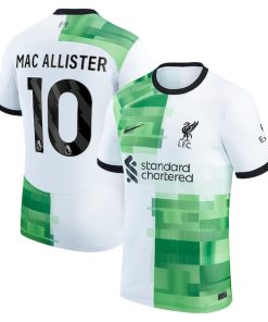 Alexis Mac Allister Liverpool Nike 2023/24 Away Replica Player Jersey - White/Red