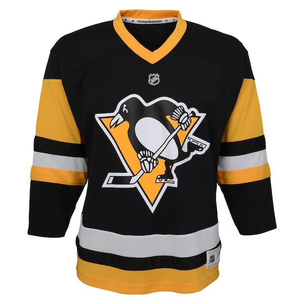 Pittsburgh Penguins Youth Home Premier Custom Jersey - Black - Image 2