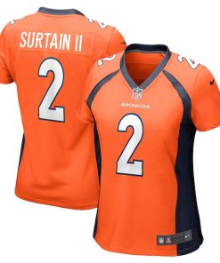 Patrick Surtain II Denver Broncos Nike Women's Game Jersey - Orange/Navy