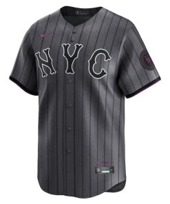 Alternative view of Pete Alonso New York Mets Nike 2024 City Connect Limited Player Jersey - Graphite