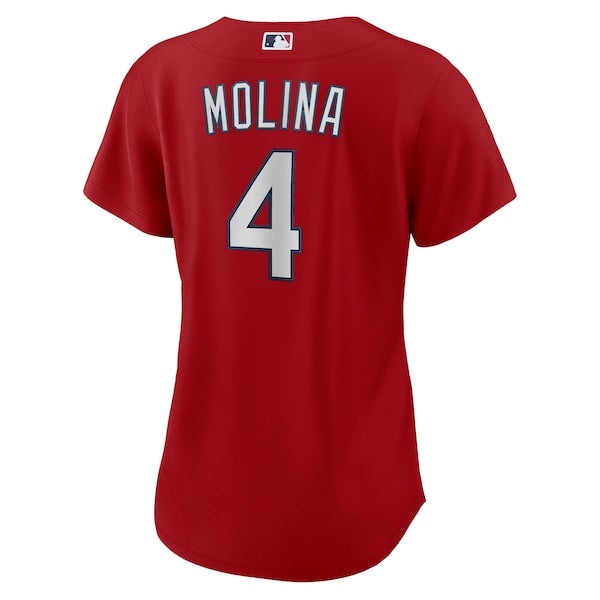 Yadier Molina St. Louis Cardinals Nike Women's Alternate Replica Player Jersey - Red - Image 3