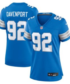Marcus Davenport Detroit Lions Nike Women's Team Game Jersey -  Blue