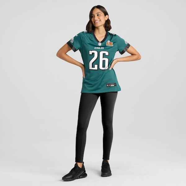 Saquon Barkley Philadelphia Eagles Nike Women's Super Bowl LIX Game Player Jersey - Midnight Green - Image 4
