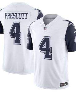 Alternative view of Dak Prescott Dallas Cowboys Nike Vapor F.U.S.E. Limited Jersey - White/Navy