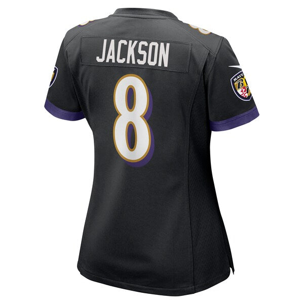 Lamar Jackson Baltimore Ravens Nike Women's Alternate Game Jersey - Black - Image 3