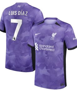 Luis Diaz Liverpool Nike Youth 2023/24 Third Stadium Replica Player Jersey - Purple