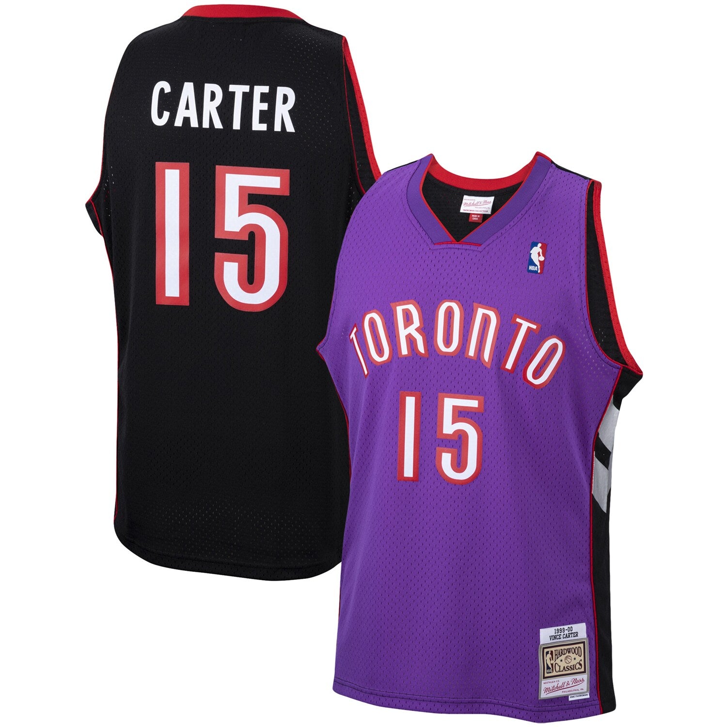 Vince Carter Toronto Raptors 1998/99 Hardwood Classics Swingman Jersey - White/Purple - Image 5