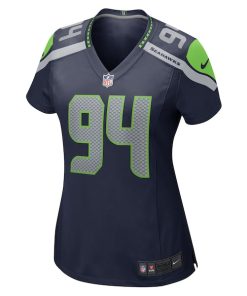 Alternative view of Mike Morris Seattle Seahawks Nike Women's  Game Jersey - College Navy