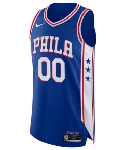 Alternative view of Philadelphia 76ers Nike Custom Authentic Jersey - Icon Edition - Royal