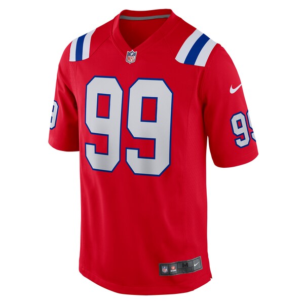 Keion White New England Patriots Nike Alternate Team Game Jersey - Red/Navy/White - Image 4