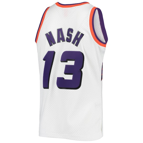 Steve Nash Phoenix Suns 2001/02 Hardwood Classics Swingman Jersey - White/Purple - Image 4