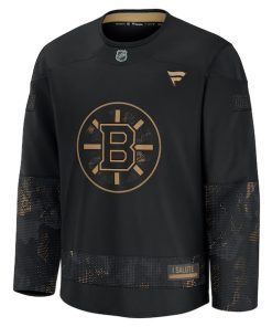 Alternative view of Boston Bruins  2024 Military Appreciation Practice Jersey - Black
