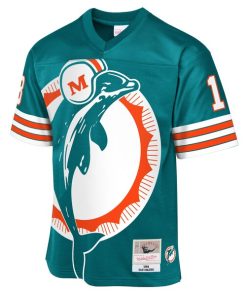 Alternative view of Dan Marino Miami Dolphins 1984 Throwback Fashion Jersey - Aqua