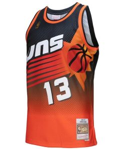Alternative view of Steve Nash Phoenix Suns 1996/97 Hardwood Classics Fadeaway Swingman Player Jersey - Orange/Black