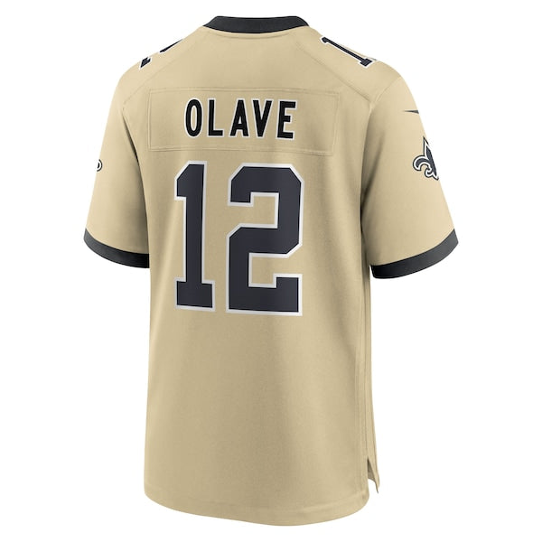 Chris Olave New Orleans Saints Nike Youth Gameday Golds Alternate Game Player Jersey - Gold/White - Image 6