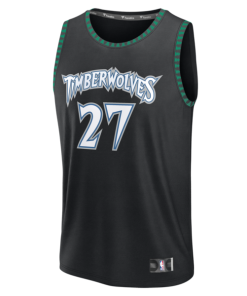 Alternative view of Rudy Gobert Minnesota Timberwolves  Fastbreak Jersey - Classic Edition - Black